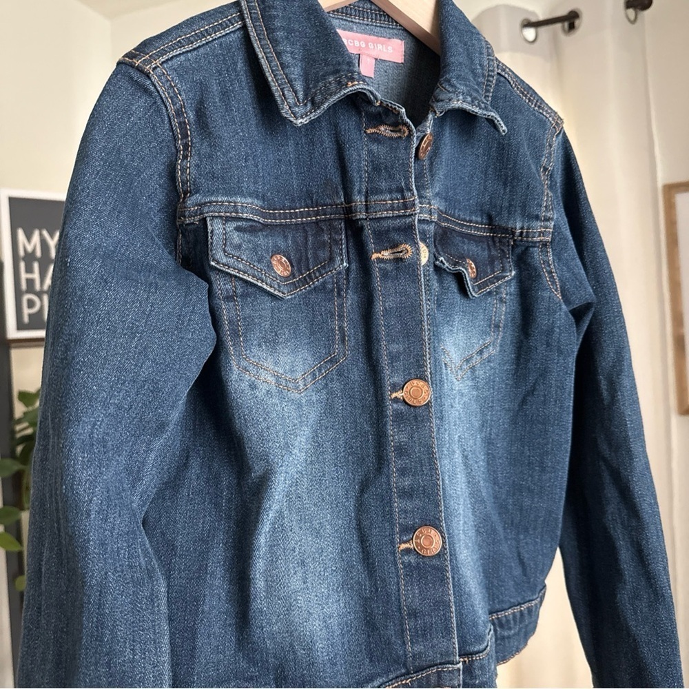 BCBG GIRLS BLUE DENIM JACKET SIZE 7 - Picture 4 of 8